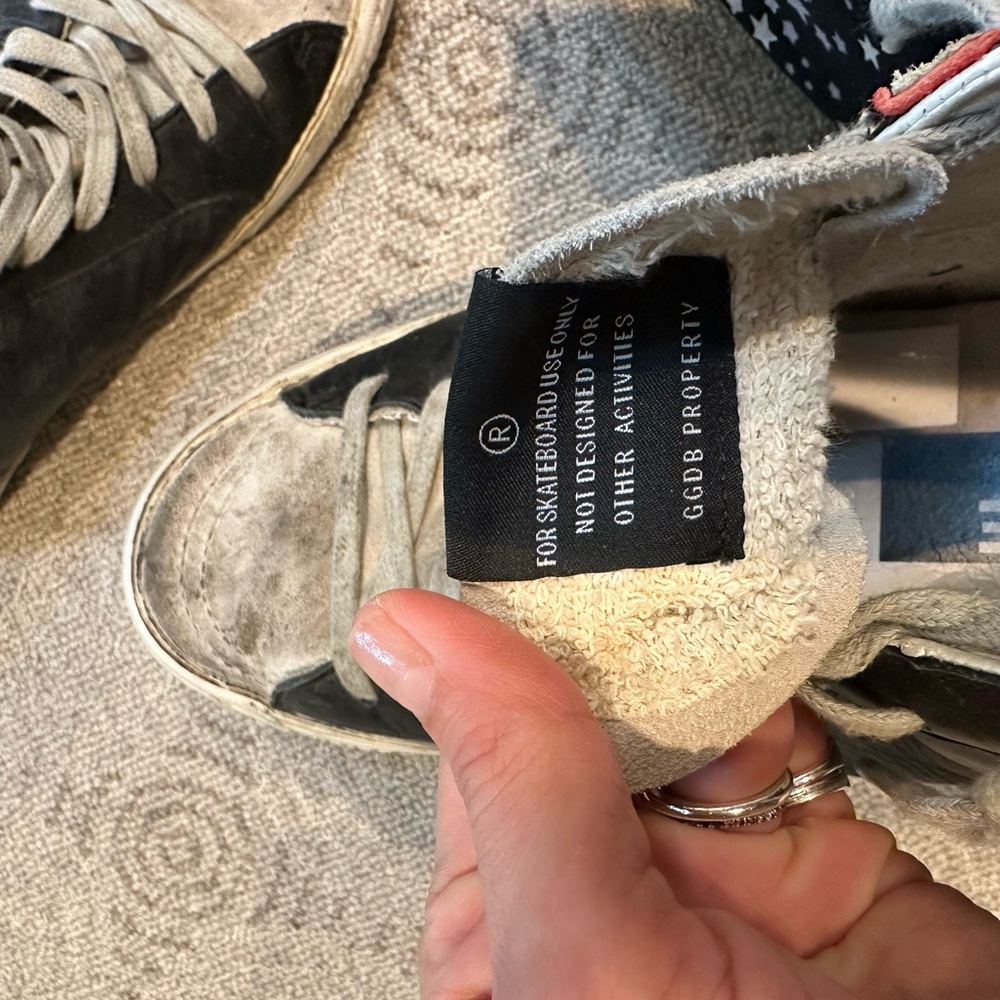 Golden Goose GGDB Slide Leather High-Top Sneakers 43 - Picture 8 of 9